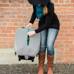 Nursing Scarves|Nursing Covers-Baby Leaf Car Seat Cover