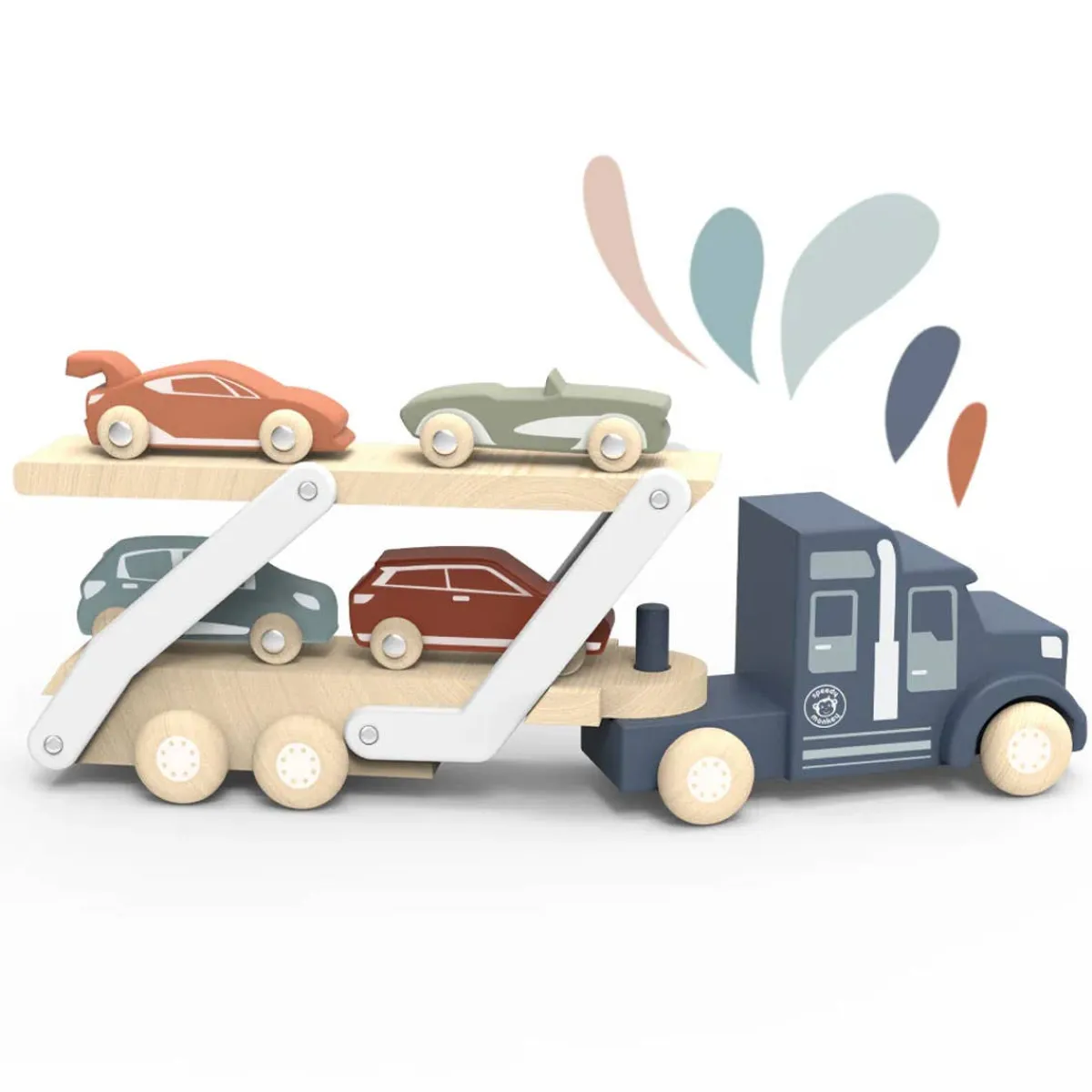 Cars + Trucks|Wooden Toys-Speedy Monkey Car Transporter