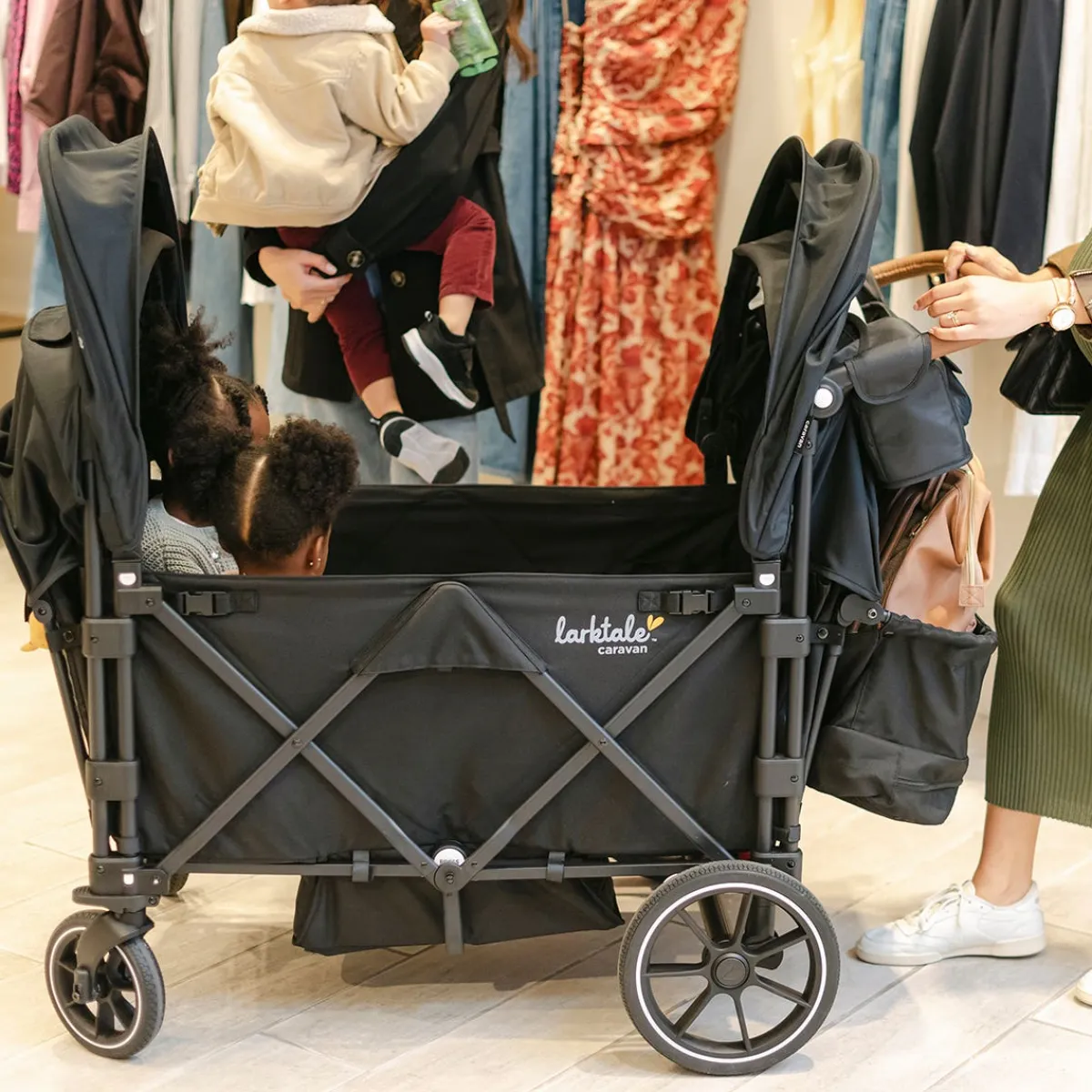 Wagons-Larktale Caravan Quad Stroller Wagon