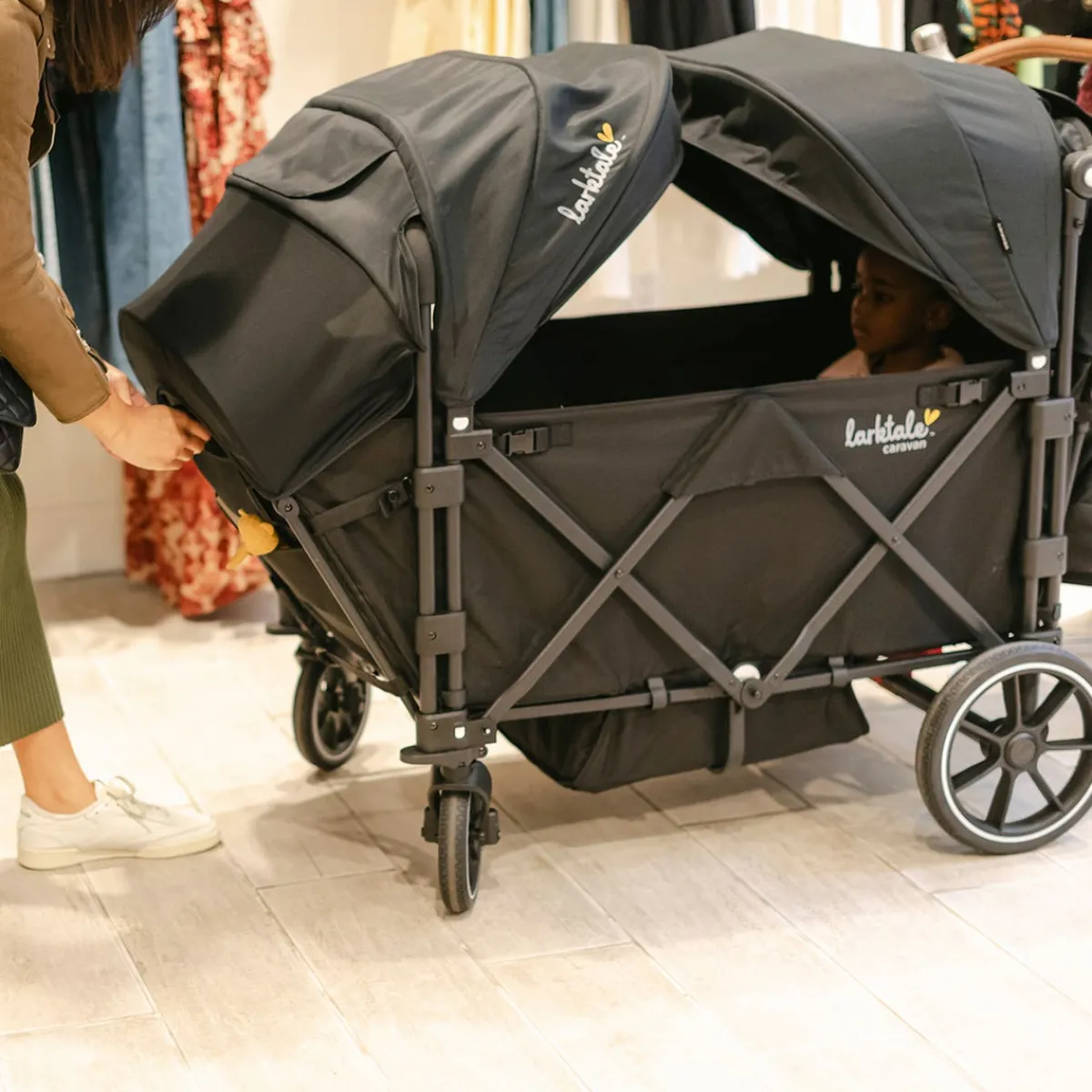 Wagons-Larktale Caravan Quad Stroller Wagon