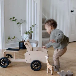 Ride-On Toys|Wooden Toys-Kinderfeets Cargo Bike Natural