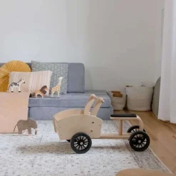 Ride-On Toys|Wooden Toys-Kinderfeets Cargo Bike Natural