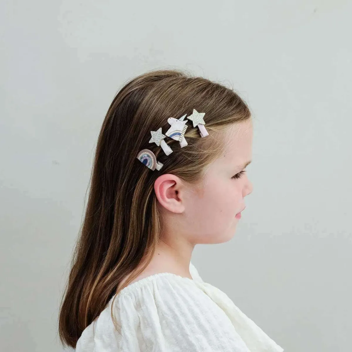 Hair Accessories-Mimi & Lula Celeste Unicorn Mini Clips