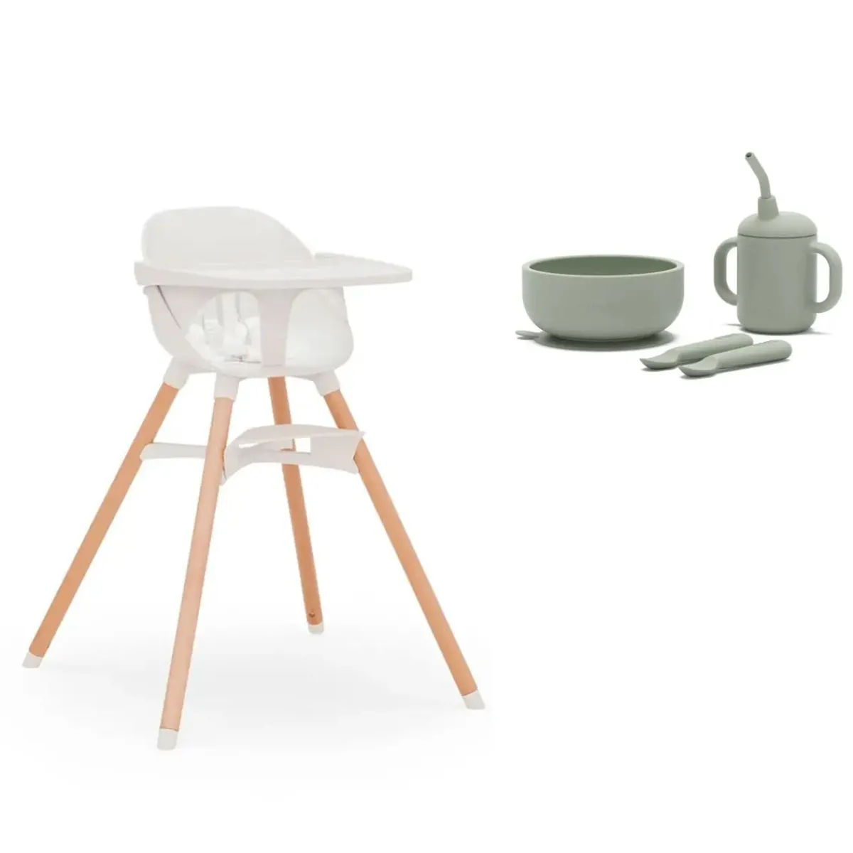 High Chairs & Boosters|Highchairs + Boosters-Lalo Chair + First Bite Starter Kit