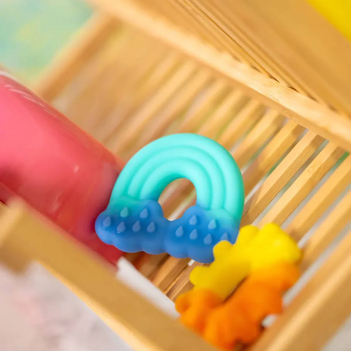 Teethers|Pacifiers + Clips-Bright Starts Chance of Smiles Teethers