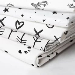 Changing Pads + Covers-Kushies Change Pad Cover Flannel with Slits (Print)
