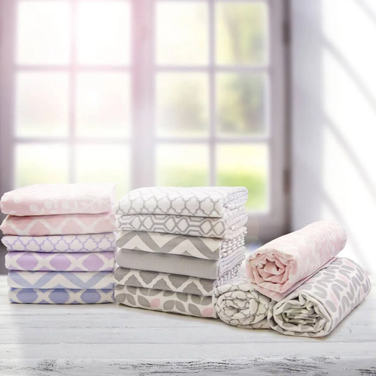 Changing Pads + Covers-Kushies Change Pad Cover Flannel with Slits (Print)