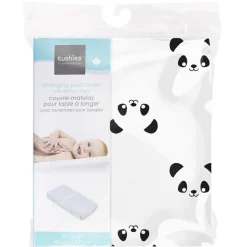 Changing Pads + Covers-Kushies Change Pad Cover Flannel with Slits (Print)