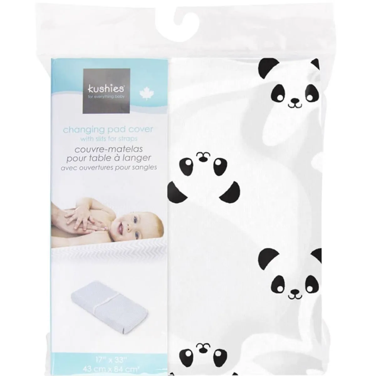 Changing Pads + Covers-Kushies Change Pad Cover Flannel with Slits (Print)