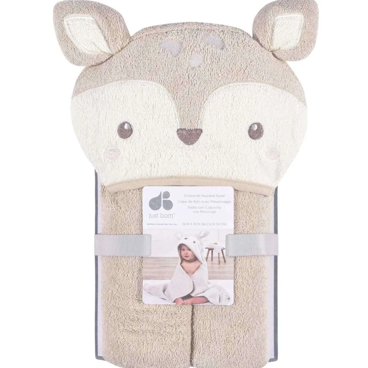 Towels + Cloths-Just Born Character Towel