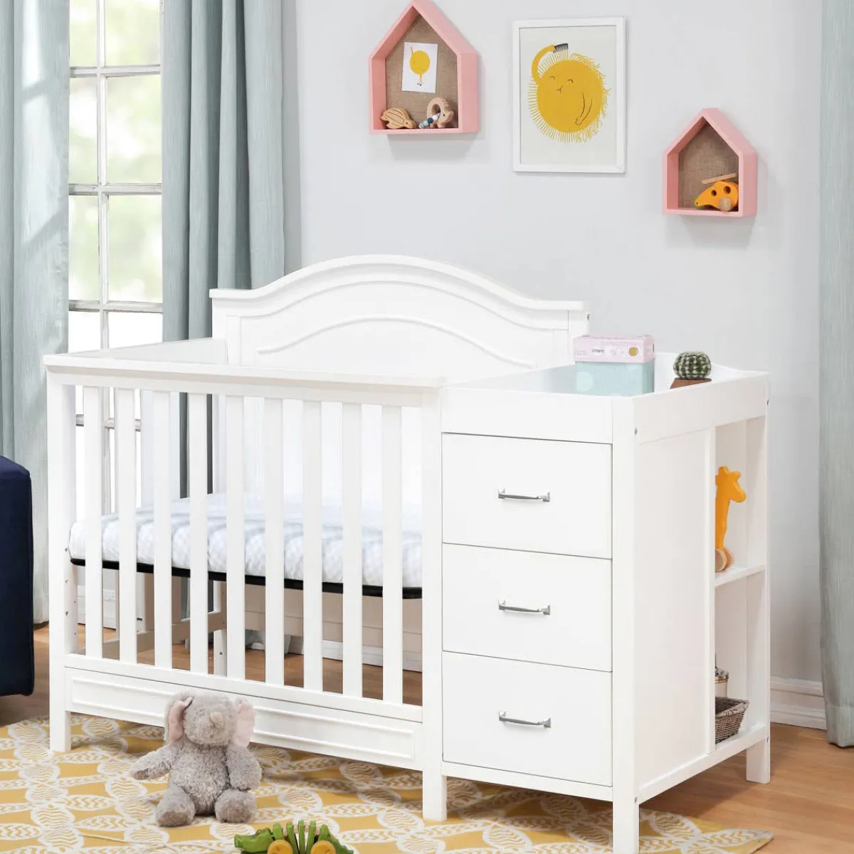Mini Cribs|Convertible Cribs-DaVinci Charlie Mini Crib & Changer