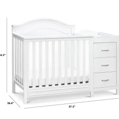 Mini Cribs|Convertible Cribs-DaVinci Charlie Mini Crib & Changer