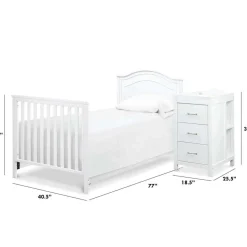 Crib-To-Double Kits|Crib-To-Toddler Kits-DaVinci Charlie Mini Twin Bed Conversion Kit