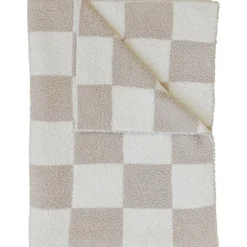 Blankets-Mebie Baby Checkered Plush Baby Blanket