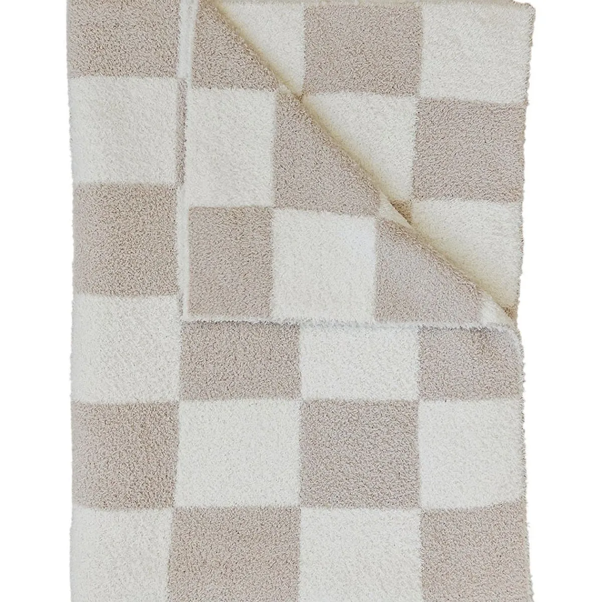 Blankets-Mebie Baby Checkered Plush Baby Blanket