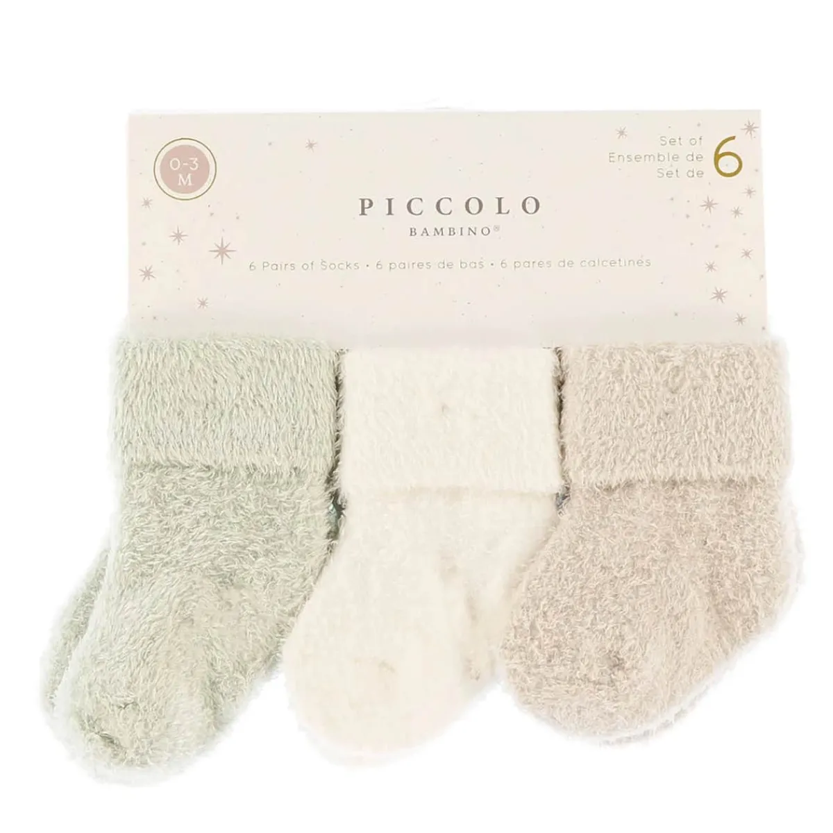 Infant Socks + Booties-Piccolo Bambino Chenille Socks (6 Pack)