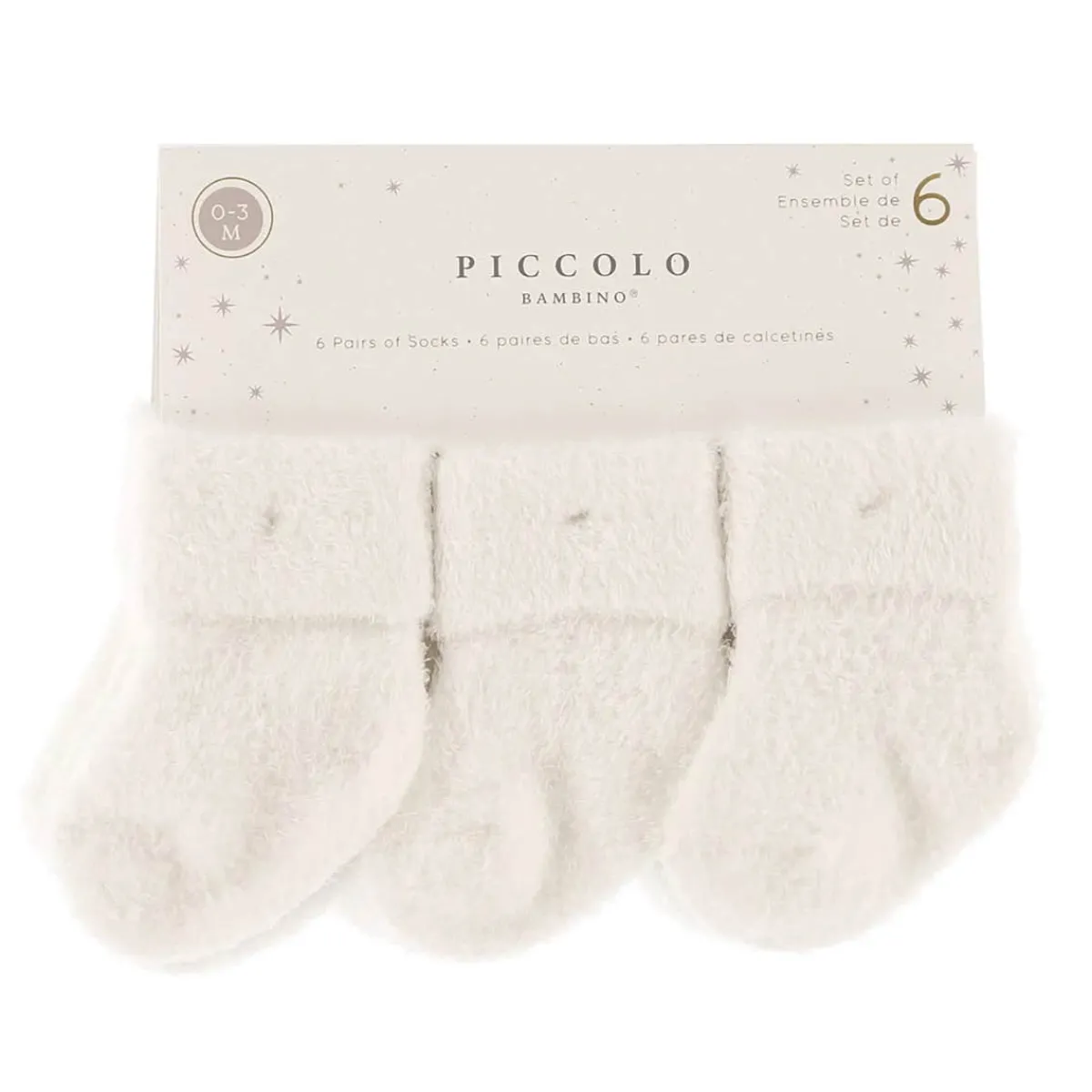 Infant Socks + Booties-Piccolo Bambino Chenille Socks (6 Pack)
