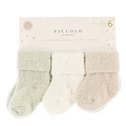 Infant Socks + Booties-Piccolo Bambino Chenille Socks (6 Pack)