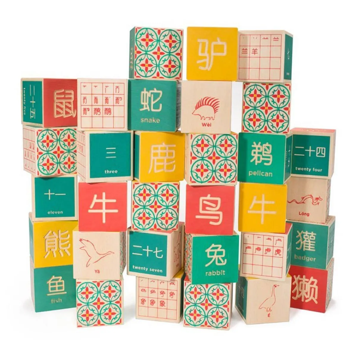 Wooden Toys|Play + Learn Toys-Uncle Goose Chinese Character Blocks