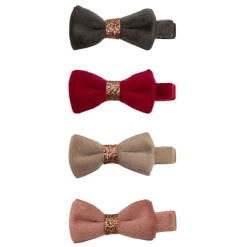Hair Accessories-Mimi & Lula Christmas Velvet Bow Clips