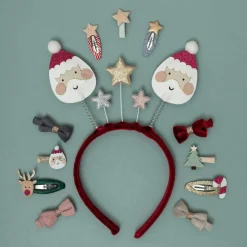 Hair Accessories-Mimi & Lula Christmas Velvet Bow Clips
