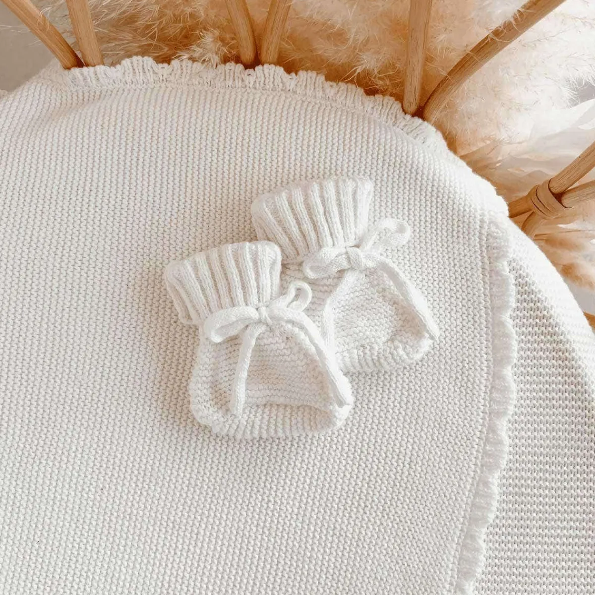 Infant Socks + Booties-Blossom & Pear Chunky Knit Booties