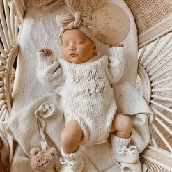 Rompers-Blossom & Pear Chunky Knit Embroidered Romper