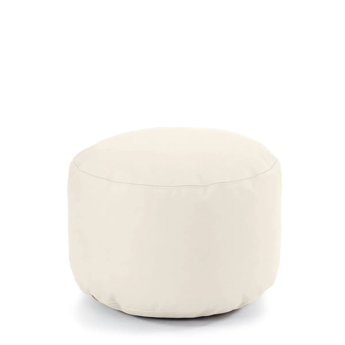 Beanbag Chairs-Gathre Circle Pouf Ivory