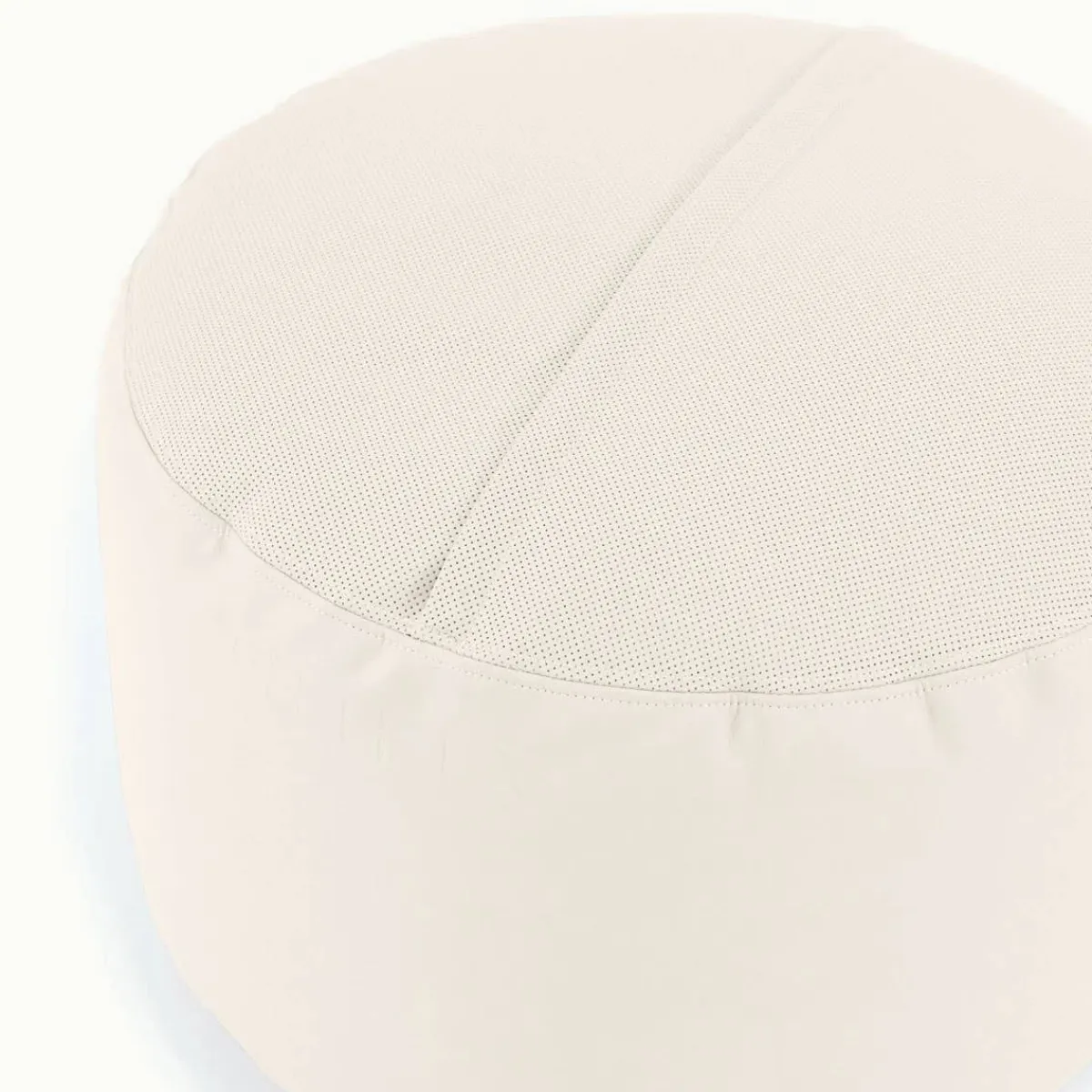 Beanbag Chairs-Gathre Circle Pouf Ivory