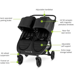 All-Terrain Strollers|Double Strollers-Baby Jogger City Mini GT2 Double Stroller Jet