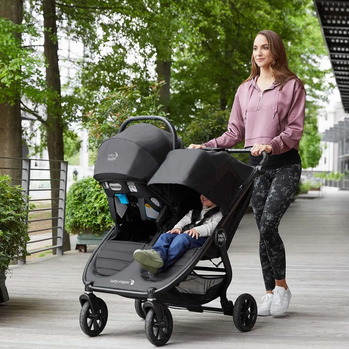 All-Terrain Strollers|Double Strollers-Baby Jogger City Mini GT2 Double Stroller Jet