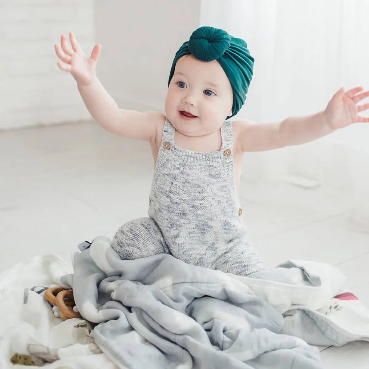 Kids Bedding|Blankets-LouLou Lollipop City Muslin Quilt Blanket