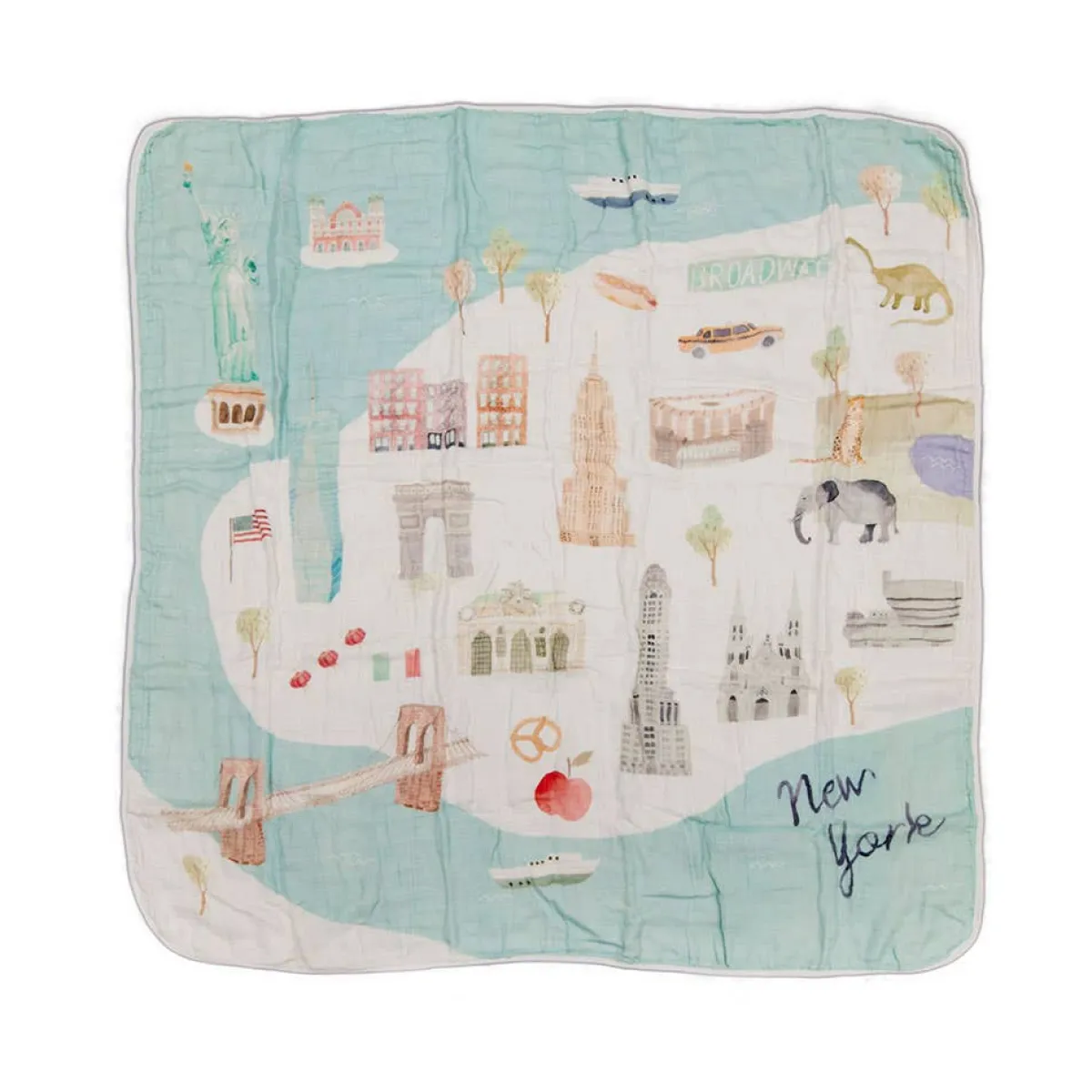Kids Bedding|Blankets-LouLou Lollipop City Muslin Quilt Blanket