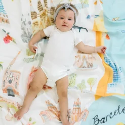 Blankets|Sleep Sacks + Wraps-LouLou Lollipop City Swaddle Blanket