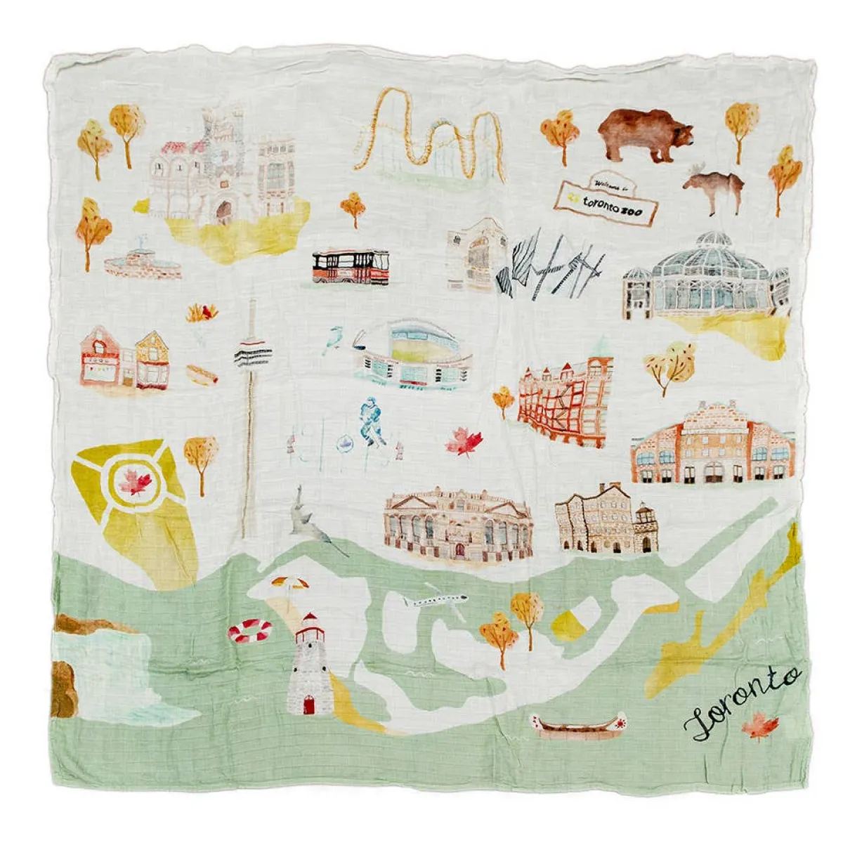 Blankets|Sleep Sacks + Wraps-LouLou Lollipop City Swaddle Blanket