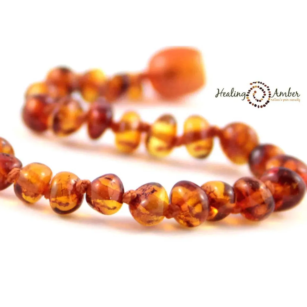Jewelery-Healing Amber Clasp Bracelet 5.5"