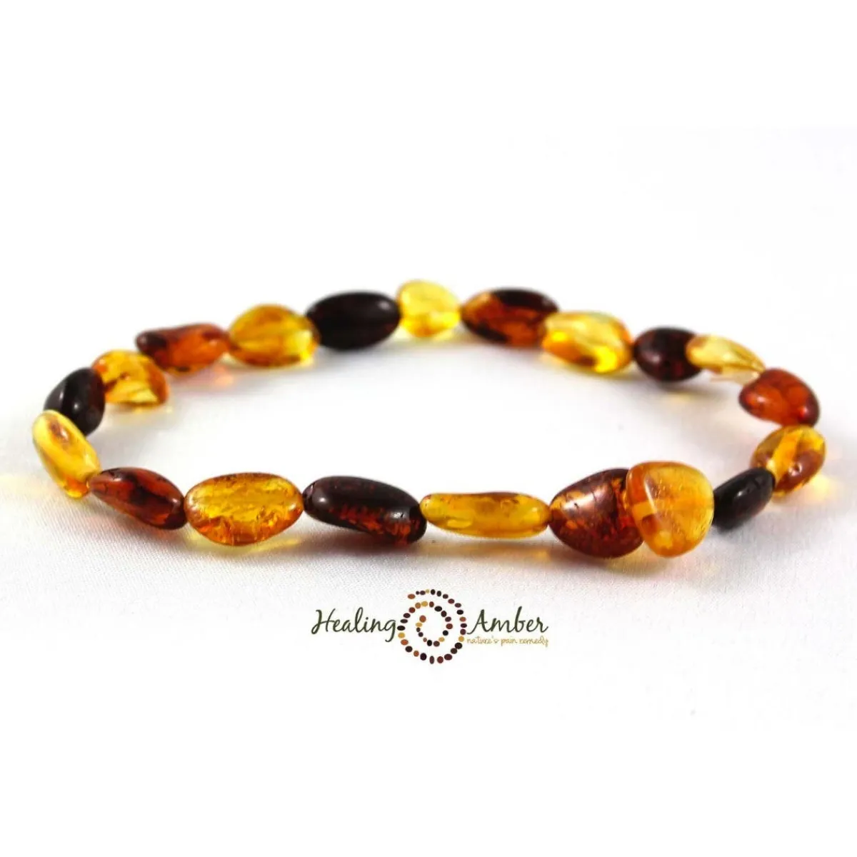 Jewelery-Healing Amber Clasp Bracelet 5.5"