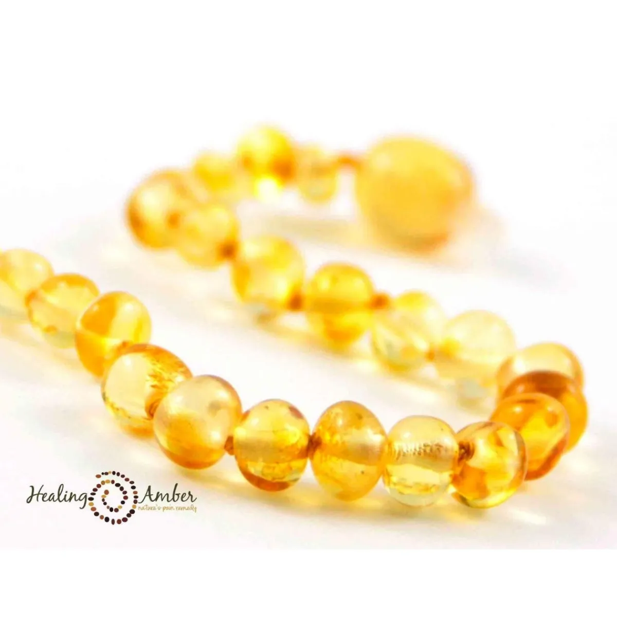 Jewelery-Healing Amber Clasp Bracelet 5.5"
