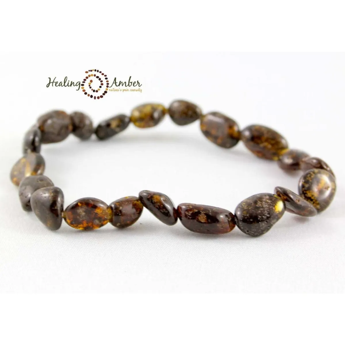 Jewelery-Healing Amber Clasp Bracelet 5.5"