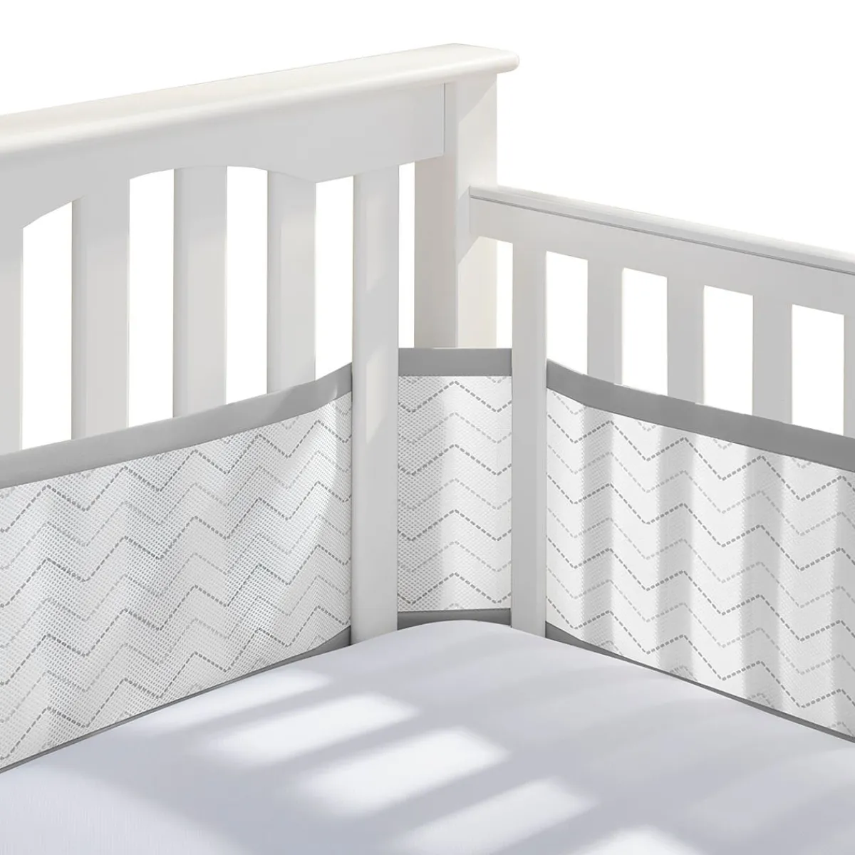 Crib Bumpers-BreathableBaby Classic Mesh Crib Liner (Print)
