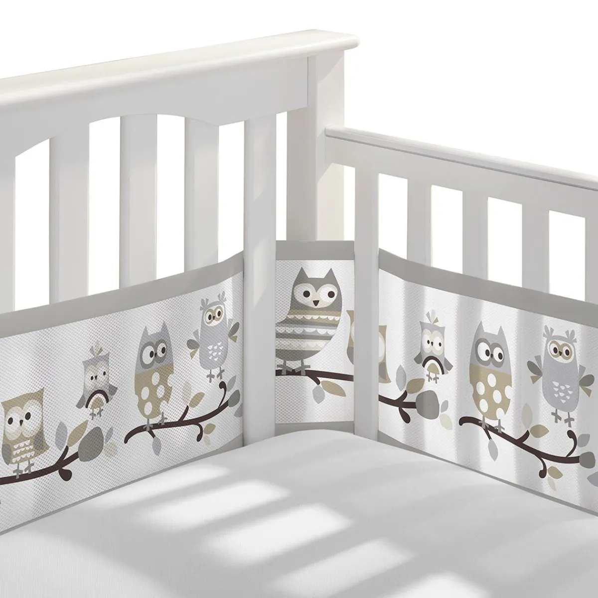 Crib Bumpers-BreathableBaby Classic Mesh Crib Liner (Print)