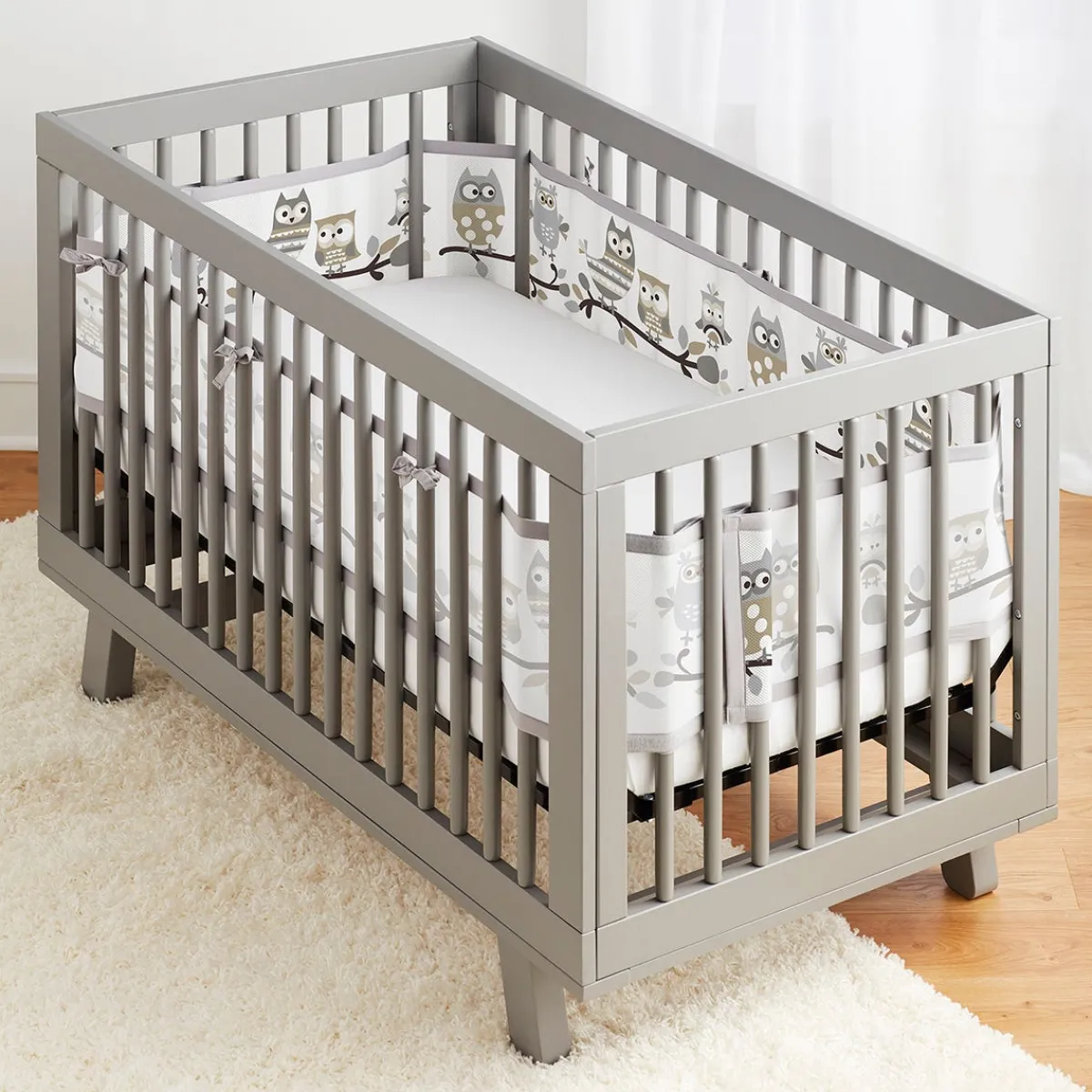 Crib Bumpers-BreathableBaby Classic Mesh Crib Liner (Print)