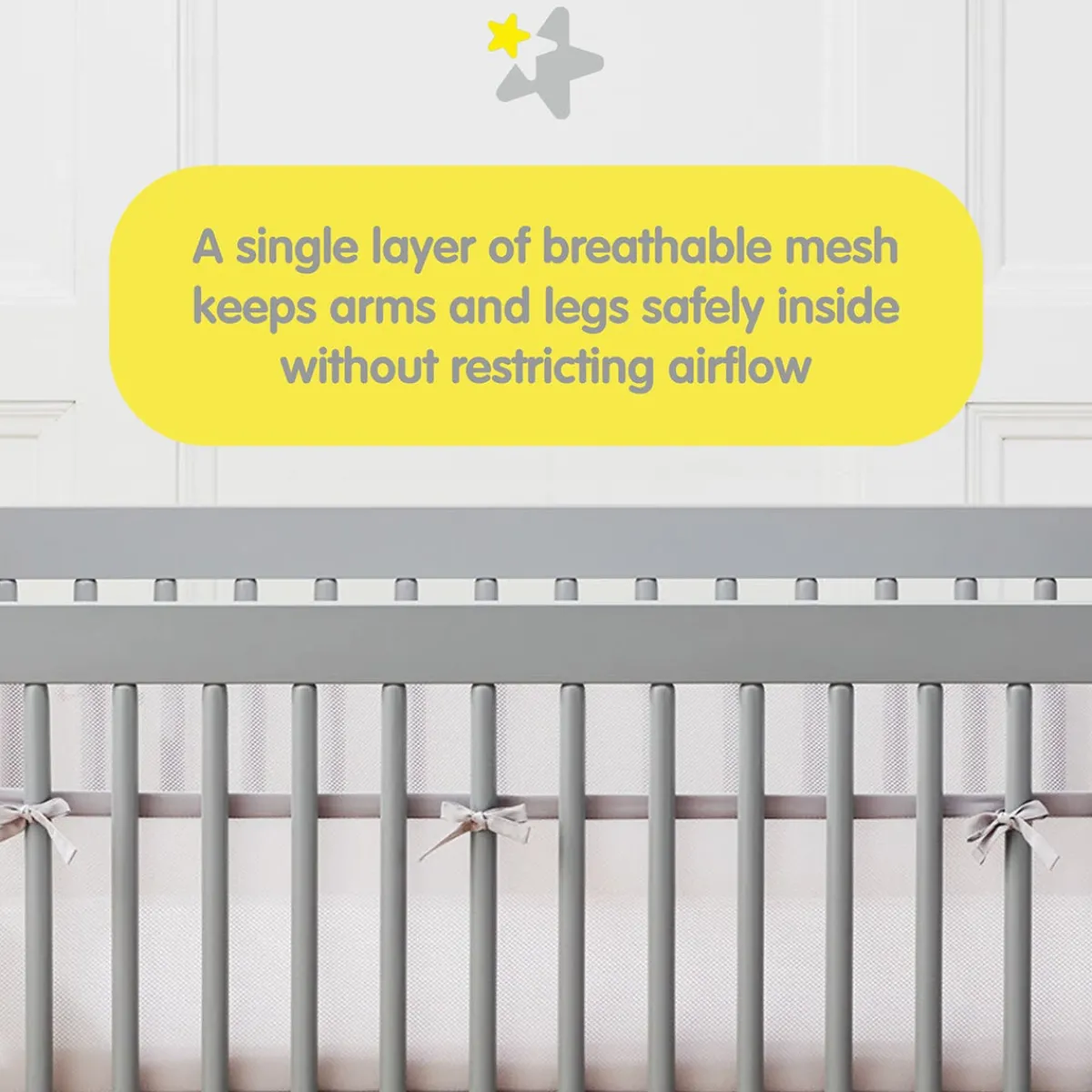 Crib Bumpers-BreathableBaby Classic Mesh Crib Liner (Print)