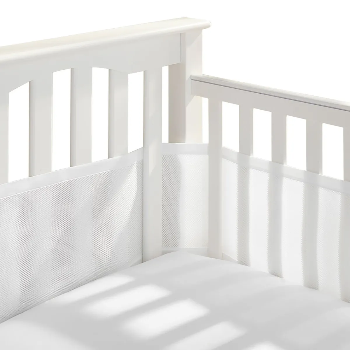 Crib Bumpers-BreathableBaby Classic Mesh Crib Liner (Solid)