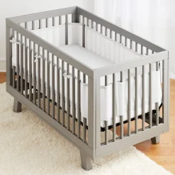 Crib Bumpers-BreathableBaby Classic Mesh Crib Liner (Solid)