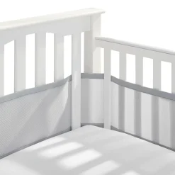 Crib Bumpers-BreathableBaby Classic Mesh Crib Liner (Solid)