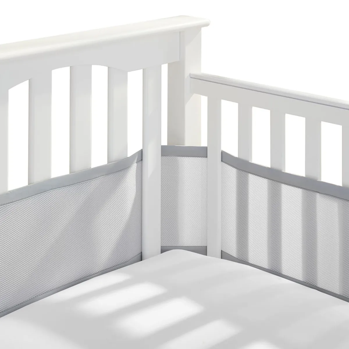 Crib Bumpers-BreathableBaby Classic Mesh Crib Liner (Solid)