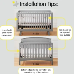 Crib Bumpers-BreathableBaby Classic Mesh Crib Liner (Solid)