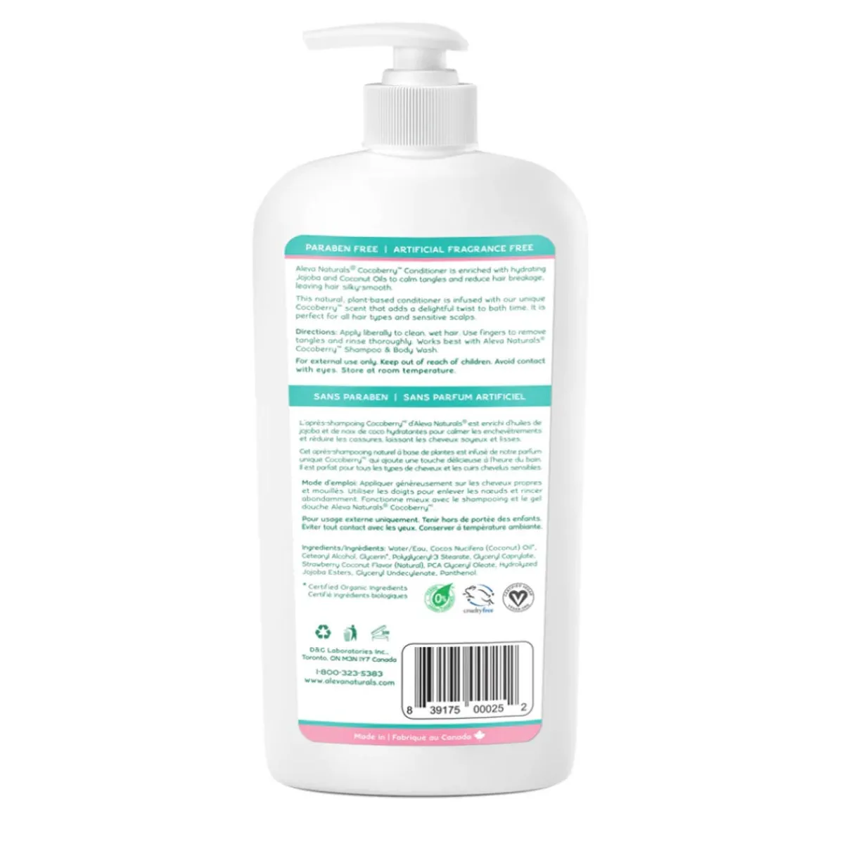 Kids Shampoo + Conditioner-Aleva Naturals Cocoberry Toddler & Kids Conditioner (480 mL)