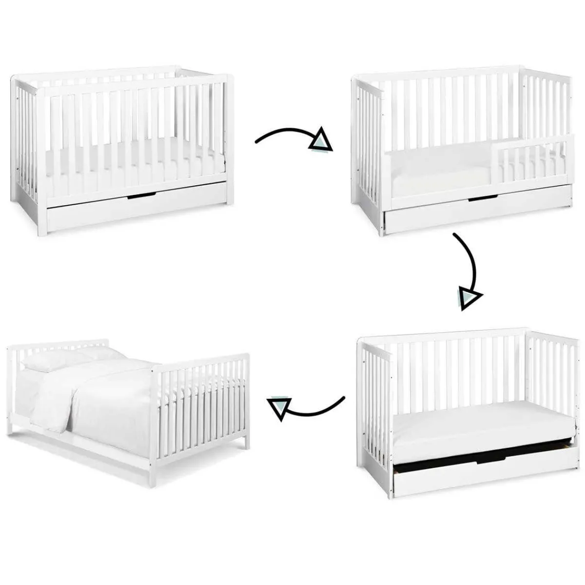 Convertible Cribs-DaVinci Colby 4-in-1 Convertible Crib with Trundle
